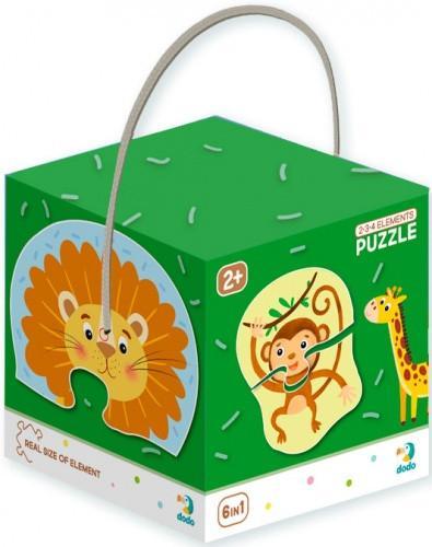 Пазли DoDo 300153 Дикі тварини 6в1 (1924) - фото 2 Пазли DoDo 300153 Дикі тварини 6в1 (1924) - фото 2