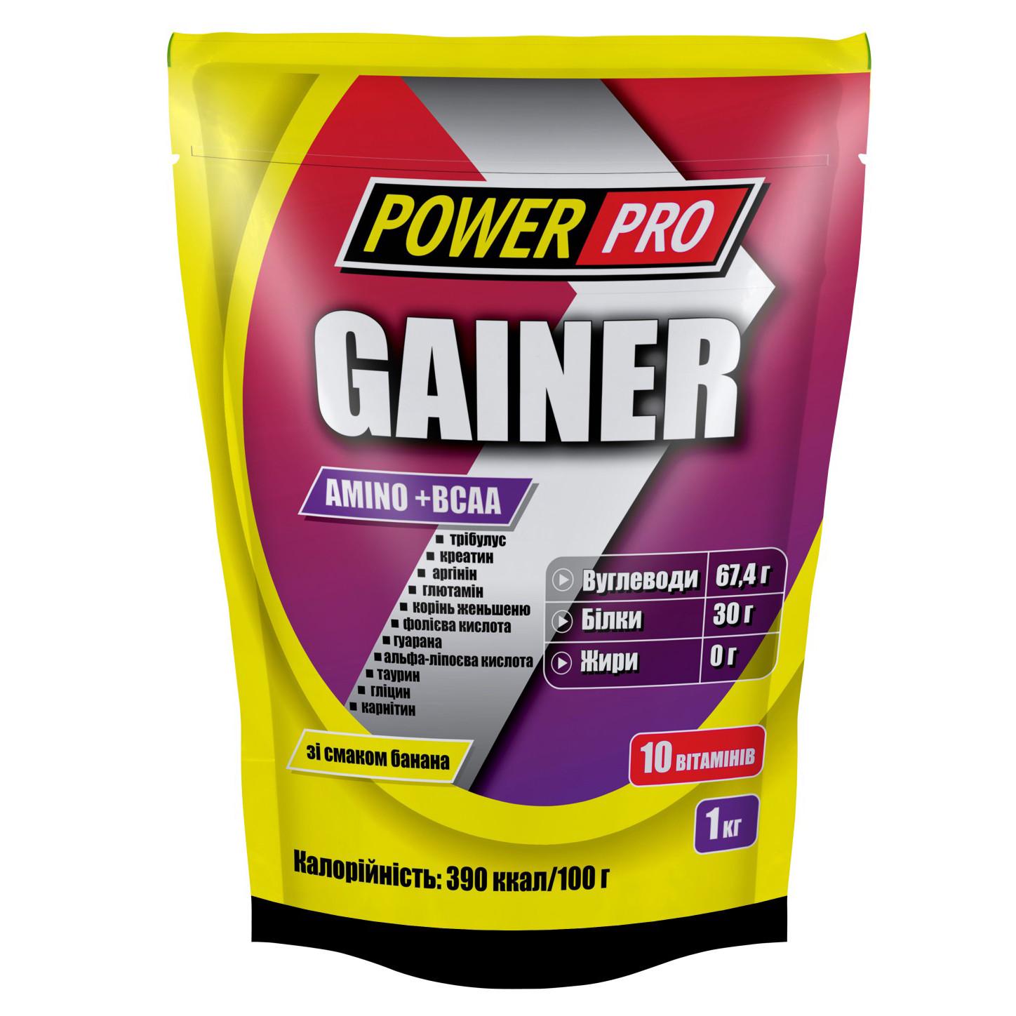 Гейнер Power Pro Gainer 1000 г 25 порцій Банан