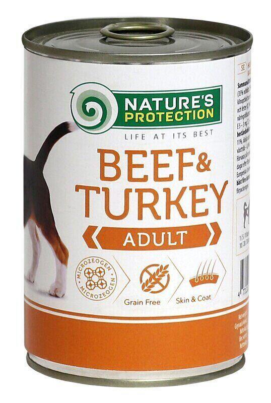 Корм влажный для собак Nature's Protection Beef&Turkey 400 г