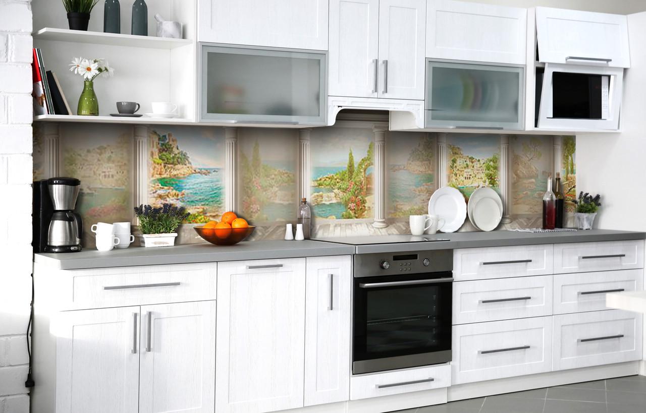 Кухонный фартук Классические колонны виниловый самоклеющийся 60х300 см Кухонный фартук Классические колонны виниловый самоклеющийся 60х300 см