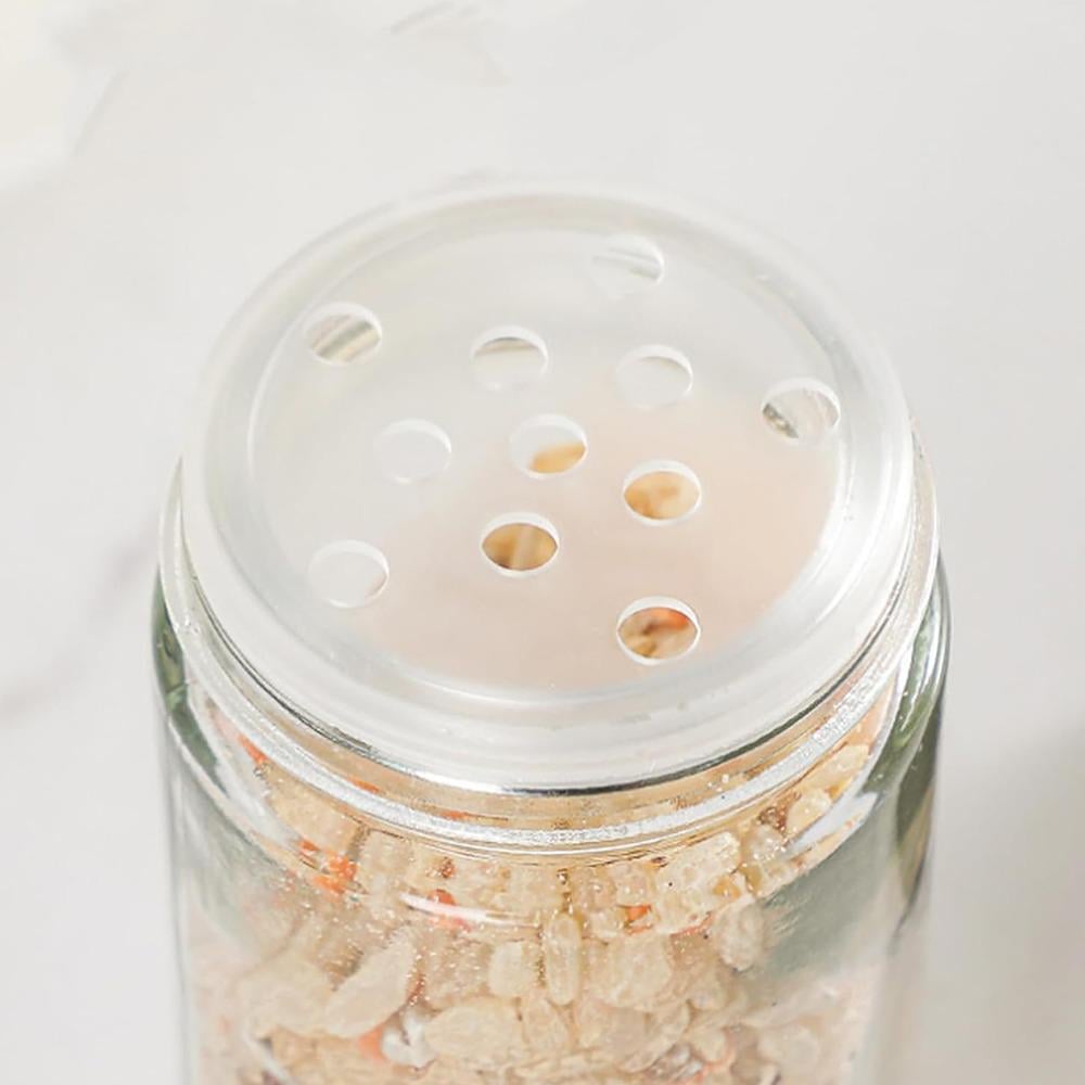 Набір баночок для приправ 18 шт. Білий із блакитним (33372) - фото 5 Набір баночок для приправ 18 шт. Білий із блакитним (33372) - фото 5