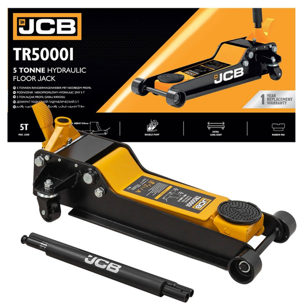 Домкрат підкатний гідравлічний JCB Tools 5т JCB-TR50001 (JCB-TR50001)