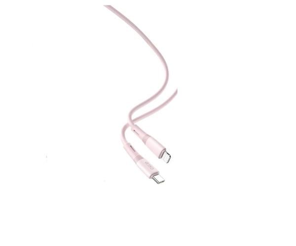 Кабель USB XO NB-Q226A Silicone Type-C to Lightning 27W 1 м Pink