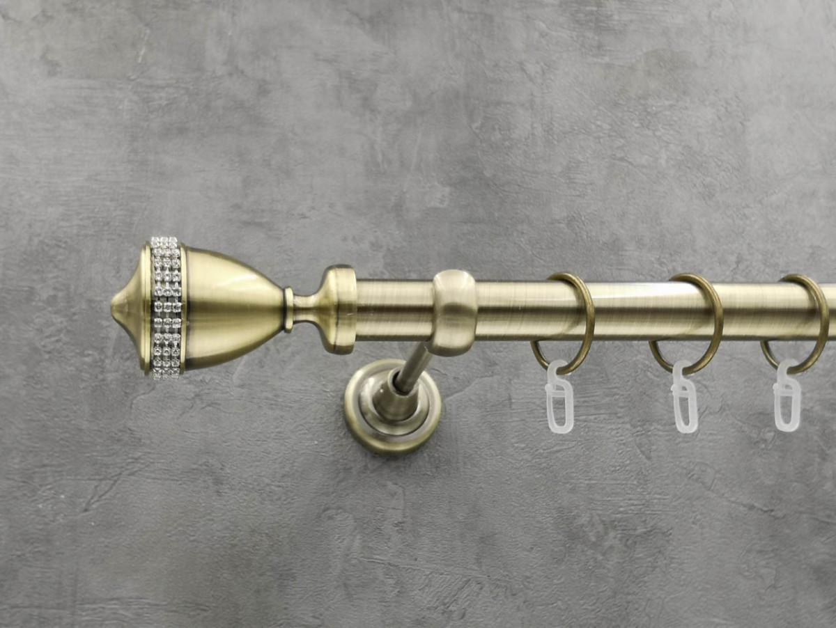 Карниз Quadrum Этерния гладкая штанга одинарный открытый 25 мм 320 см Антик (262044446)