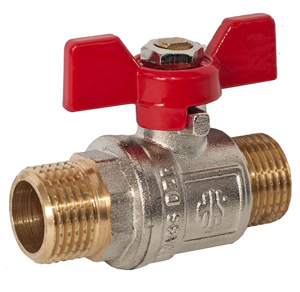 Кран шаровой ASСO 1/2" ЗЗ PN40 бабочка с проточкой Красный (RS-NP-RB111) Кран шаровой ASСO 1/2" ЗЗ PN40 бабочка с проточкой Красный (RS-NP-RB111)
