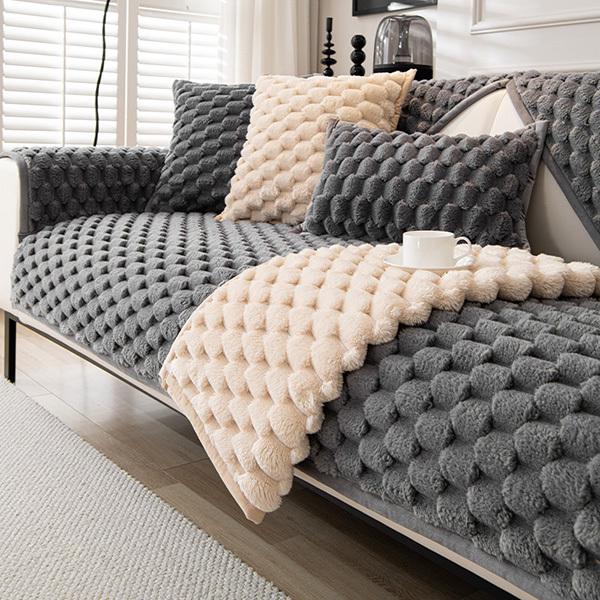 Мягкая накидка на диван или кресло C00440-2 90х160 см Серый