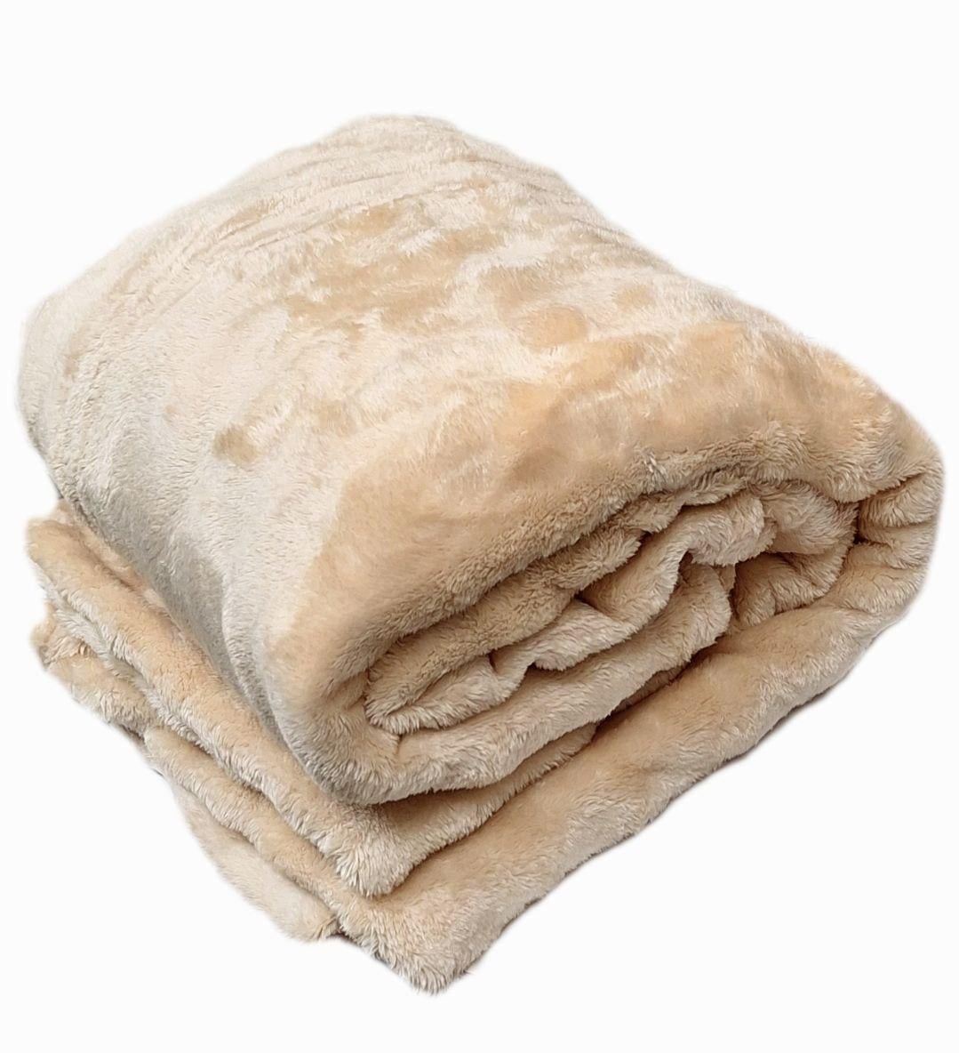 Плед флисовый Malloory Home Волна 200x230 см Бежевый (813)