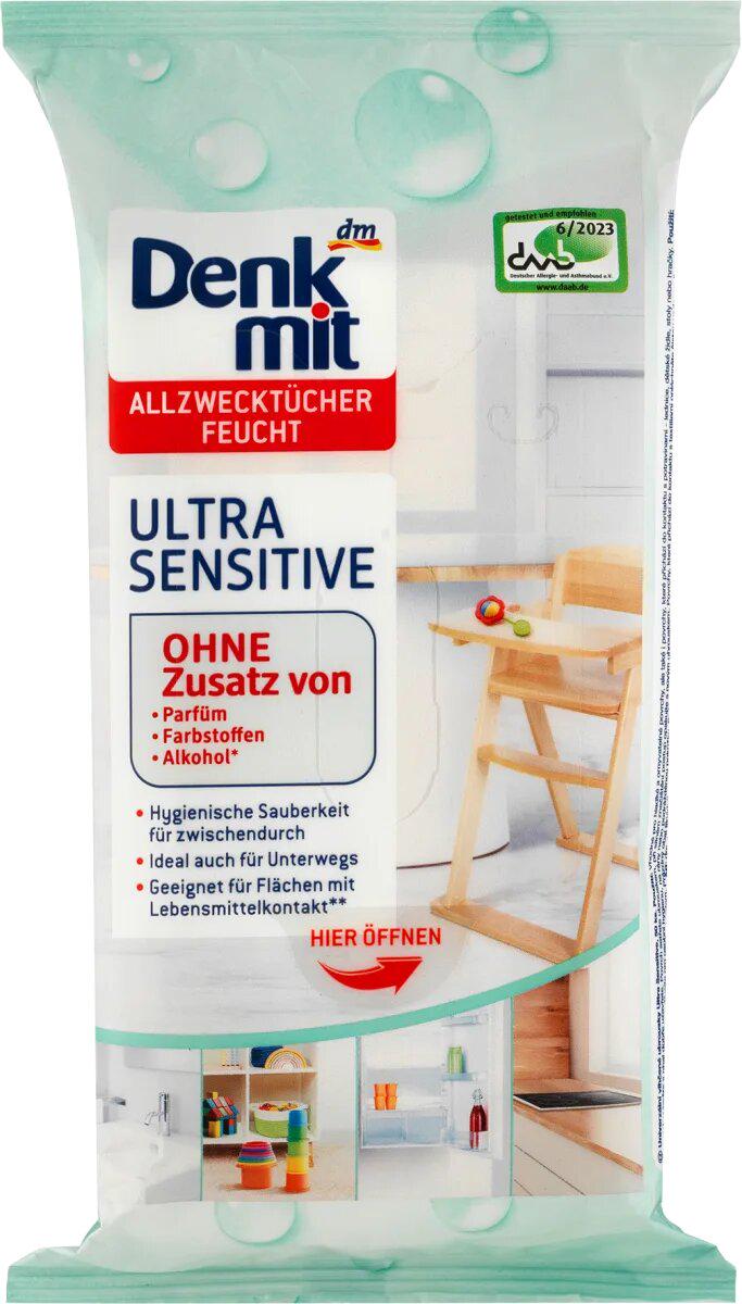 Серветки для прибирання Denk Mit Ultra Sensitive 50 шт. (13347064)