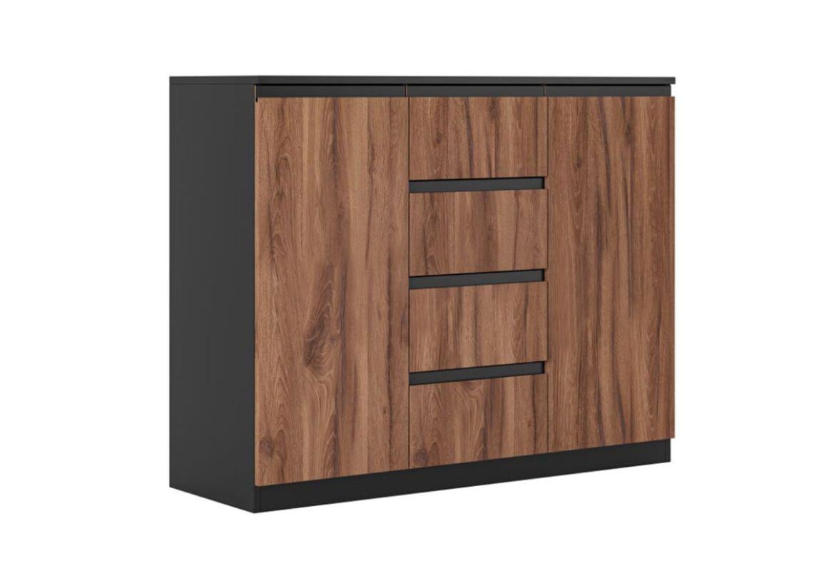 Комод Фріда 2-дверний з 4 шухлядами Чорний (000-000-639) - фото 3 Комод Фріда 2-дверний з 4 шухлядами Чорний (000-000-639) - фото 3