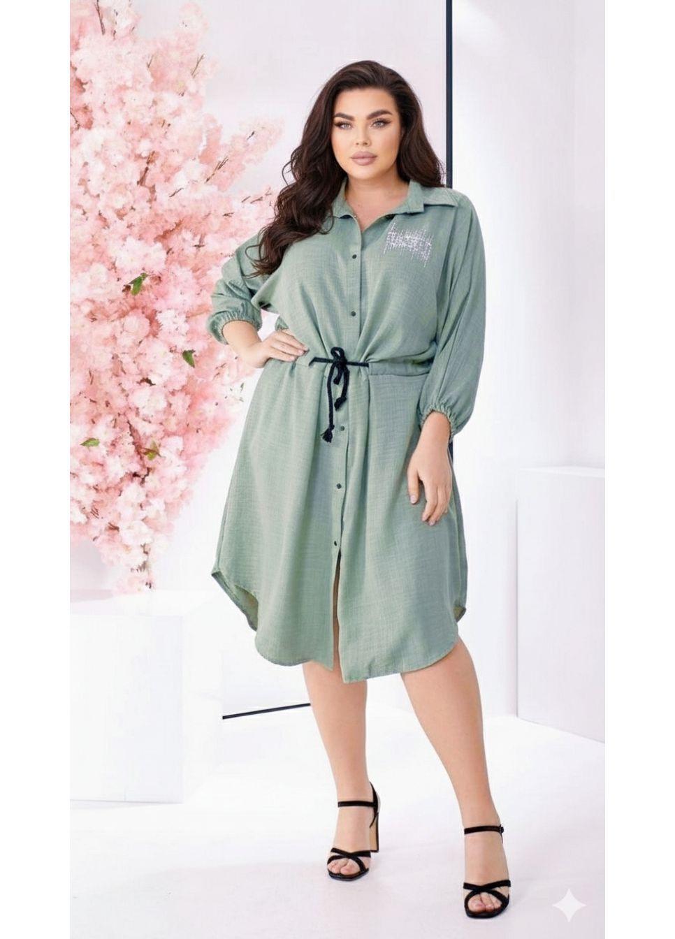 Сукня-сорочка жіноча Anastasimo 3XL-4XL Світло-зелений (539 світло-зелений 3XL-4XL) - фото 1 Сукня-сорочка жіноча Anastasimo 3XL-4XL Світло-зелений (539 світло-зелений 3XL-4XL) - фото 1