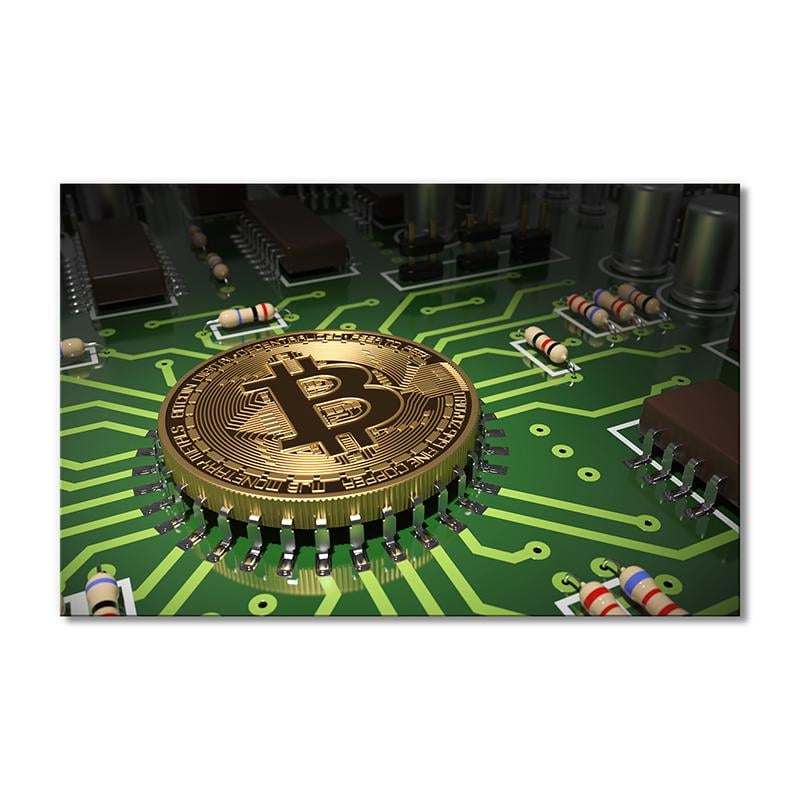 Модульная Картина Биткойн 1 модуль 40х60 см