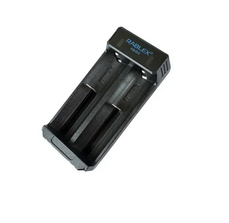 Зарядний пристрій універсальний Rablex RB414 USB на 2 акумулятори 2x18650/ Li-ion аккумуляторів (34054745)