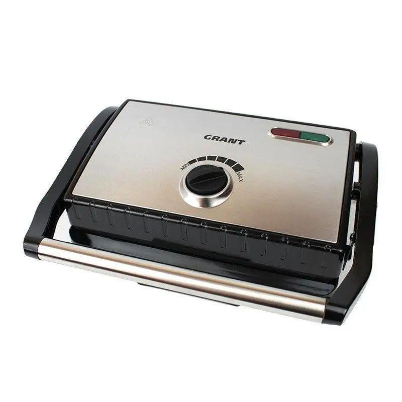 Гриль прижимной GRANT GT 783 1500W с регулировкой температуры теплоизолированной ручкой и индикаторами сети и нагревания