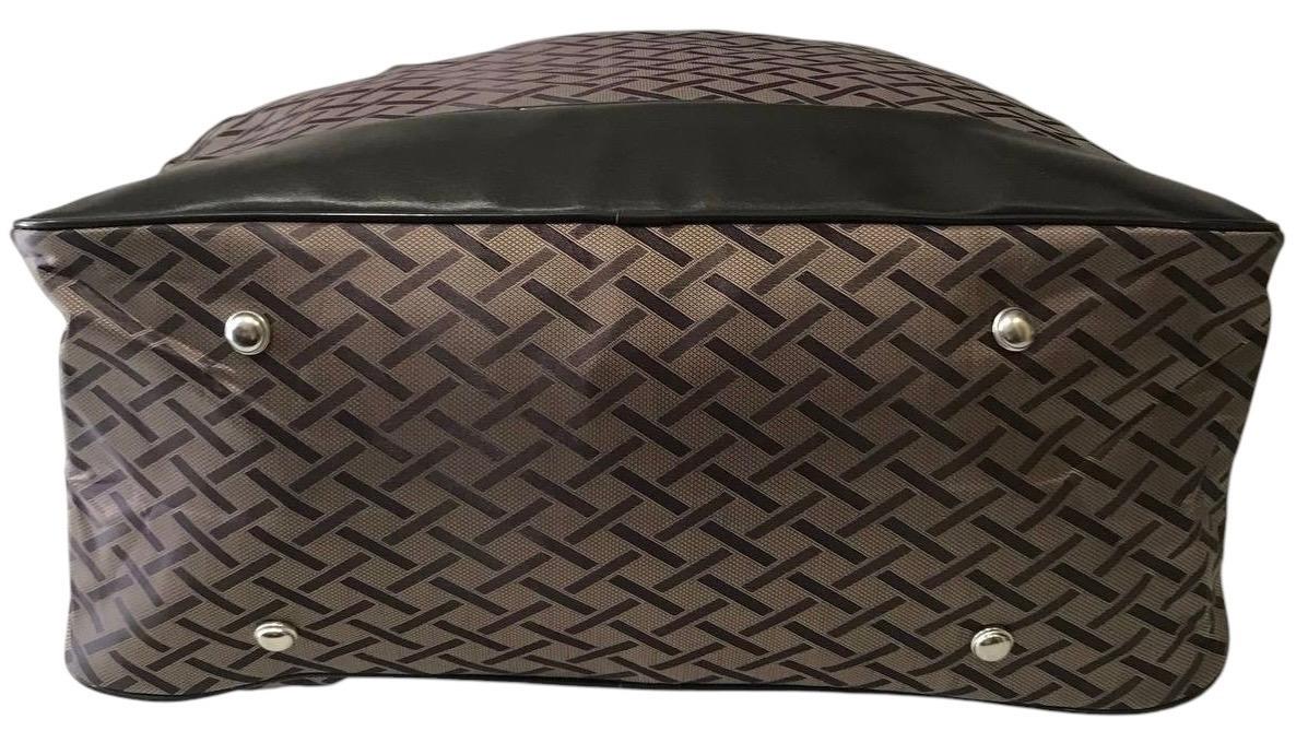 Сумка дорожная большая с длинным ремнем через плечо и боковыми карманами Коричневый (241199B) - фото 4