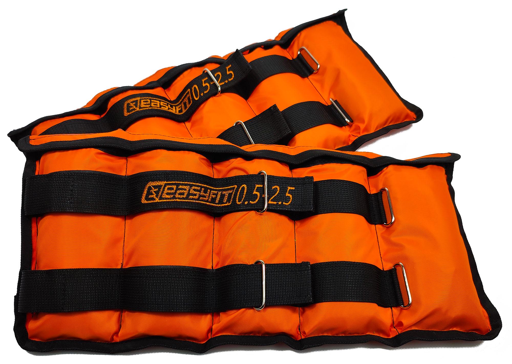 Утяжелители EasyFit EF-SNDGR05-25 наборные с переменным весом 2 шт. 2,5 кг Черный-Оранжевый (5233) - фото 1 Утяжелители EasyFit EF-SNDGR05-25 наборные с переменным весом 2 шт. 2,5 кг Черный-Оранжевый (5233) - фото 1