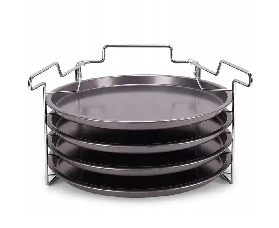 Набір форм для запікання піци Kamille КМ-6045 із вуглецевої сталі 30 см Сірий (150-84-6045) Набір форм для запікання піци Kamille КМ-6045 із вуглецевої сталі 30 см Сірий (150-84-6045)