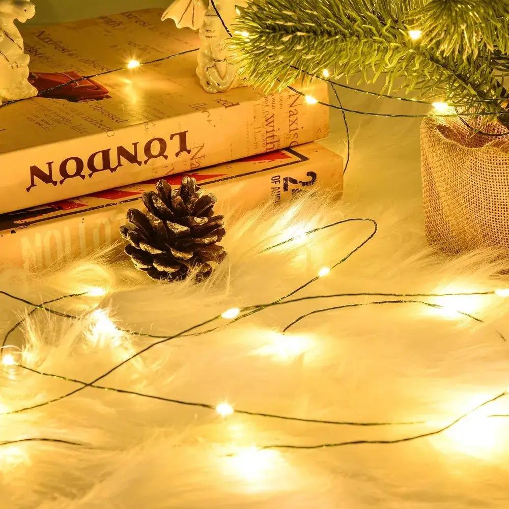 Гірлянда нитка Роса 20 м з пультом м 200LED від USB зелений провід теплий білий - фото 3 Гірлянда нитка Роса 20 м з пультом м 200LED від USB зелений провід теплий білий - фото 3