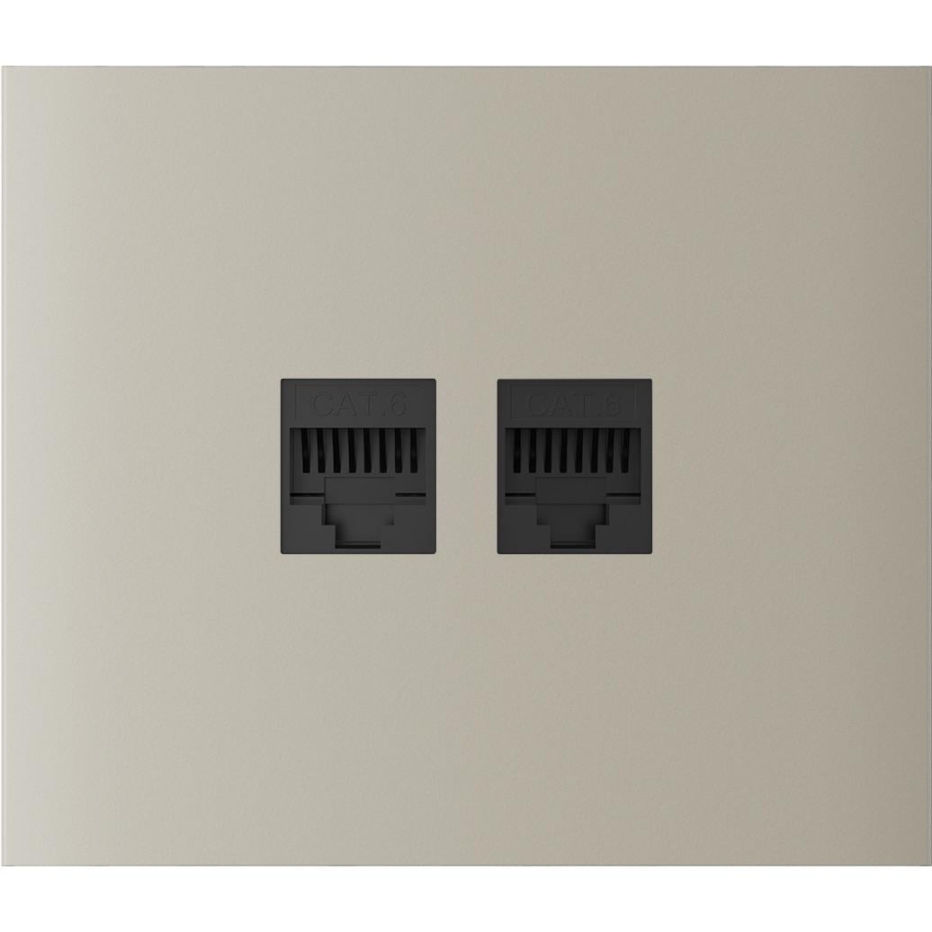 Панель центральная для встроенной интернет-розетки Ajax CenterCover LAN Vertical Ivory (17096)