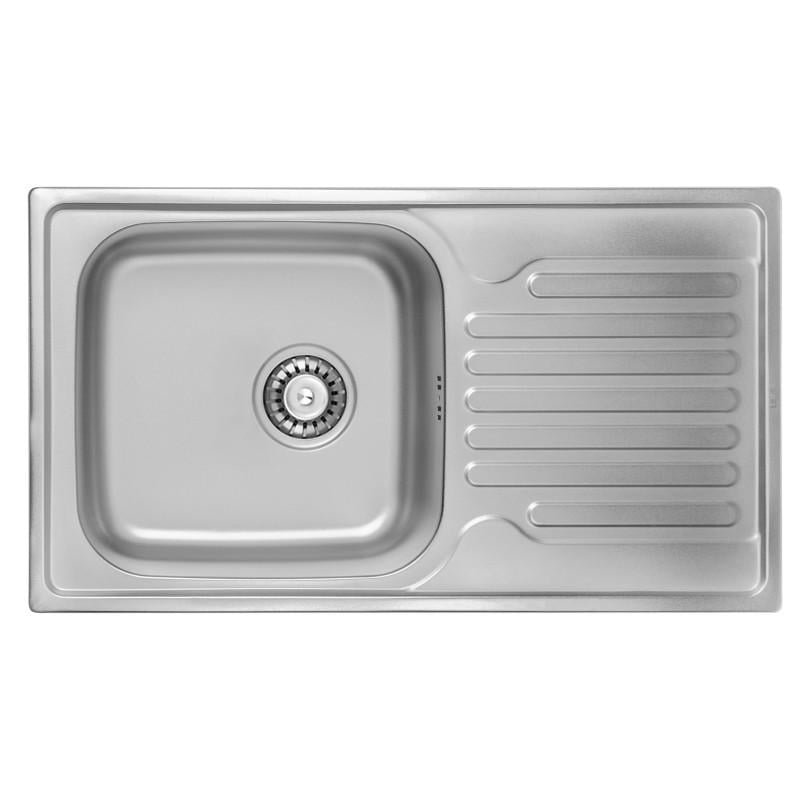 Мойка для кухни ULA 7204 ZS Satin 08 матовая ULA7204SAT08 прямоугольная стальная (35626)