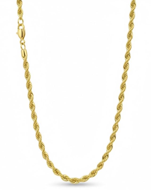 Цепочка на шею под Золотое кордовое плетение 43,5 см 3 мм (2104618909)