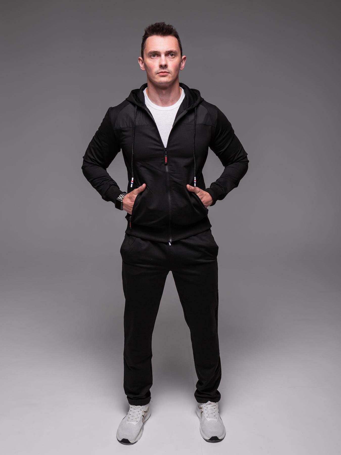 Спортивний костюм чоловічий Elbow трикотажний 3XL Чорний (2375/4) - фото 9