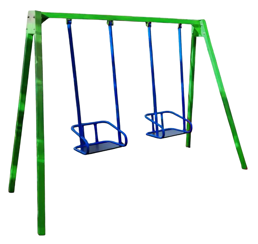 Гойдалка дитяча SAB металева на опорах двомісна для вулиці (0066)
