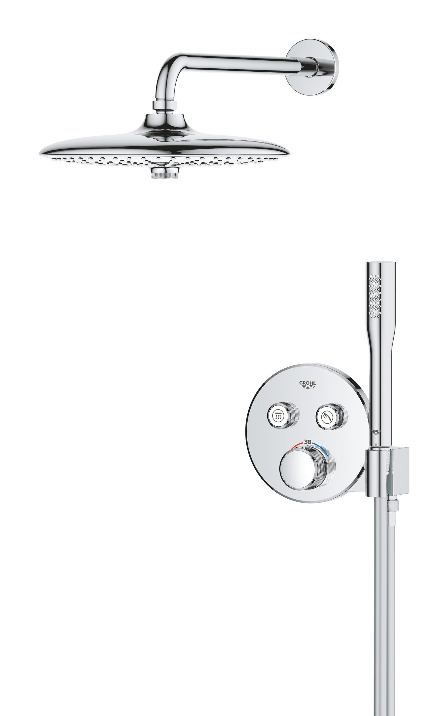 Душова система прихована Euphoria 260 Grohe Grohtherm SmartControl (34867000) - фото 3 Душова система прихована Euphoria 260 Grohe Grohtherm SmartControl (34867000) - фото 3