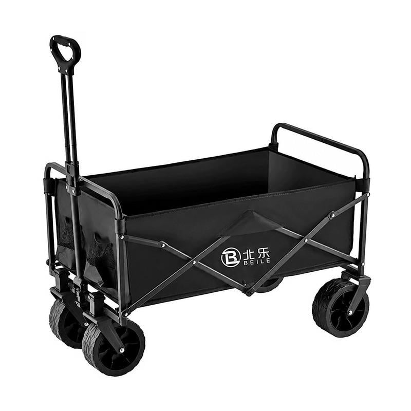 Хозяйственная тележка Lesko Z-BL01-19 складная до 180 л Black (36490818)