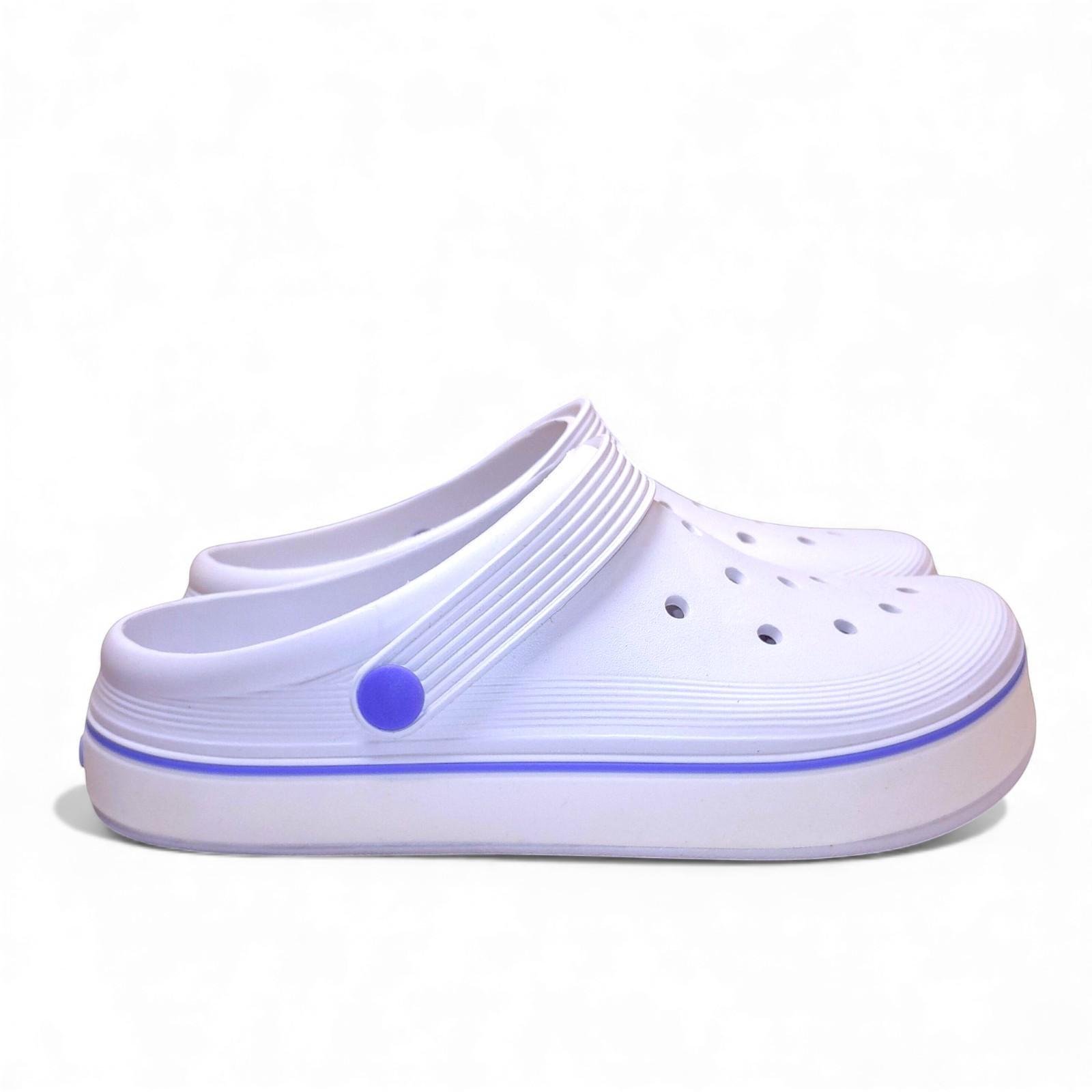 Сабо женские Dago из EVA пены с голубой лентой р. 39 25 см Белый (2821336917) - фото 2