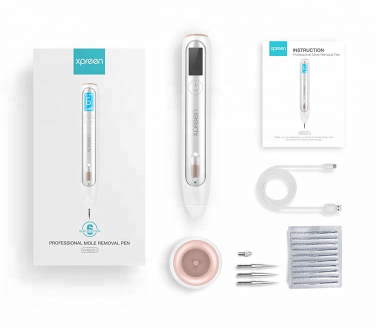 Электрокоагулятор для удаления папиллом и бородавок с насадками (0177)