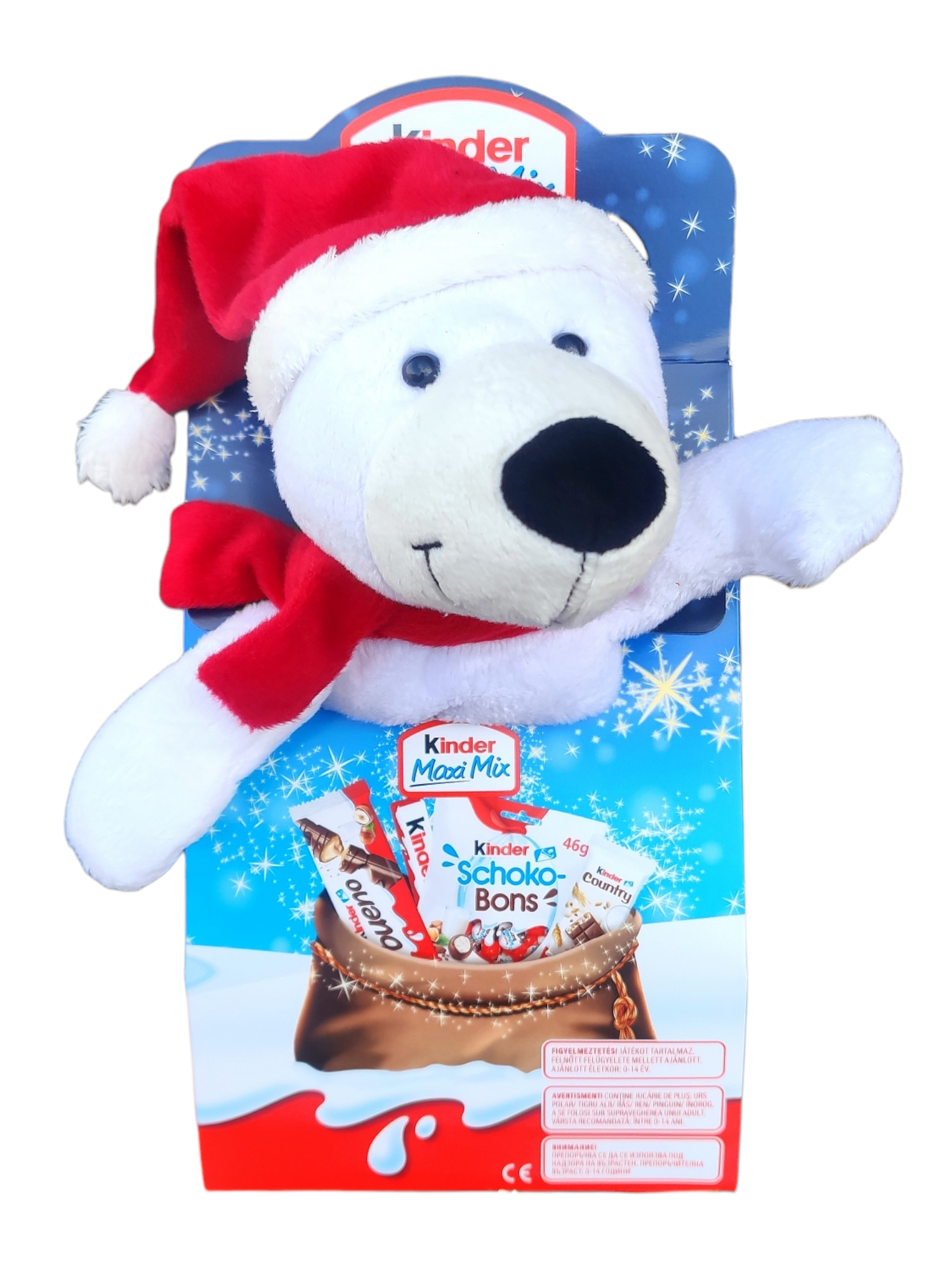 Набір новорічний Kinder Maxi Mix Ведмедик з м'якою іграшкою 133 г (001336)