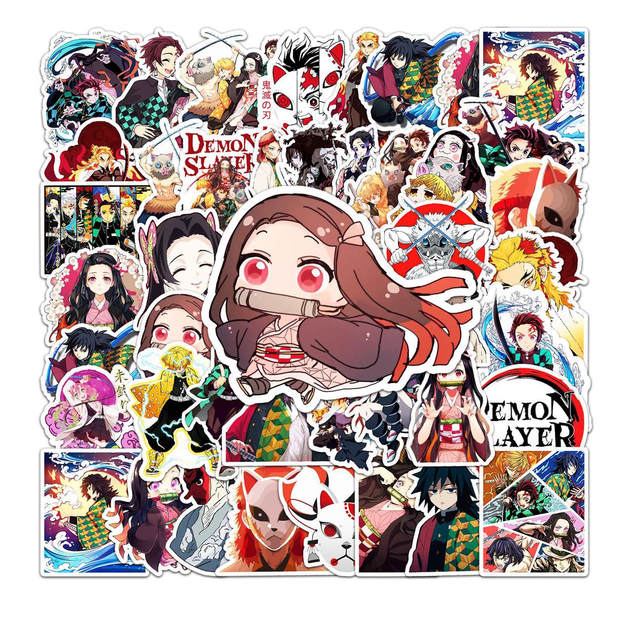 Стикеры виниловые Demon Slayer 50 шт. (10451)