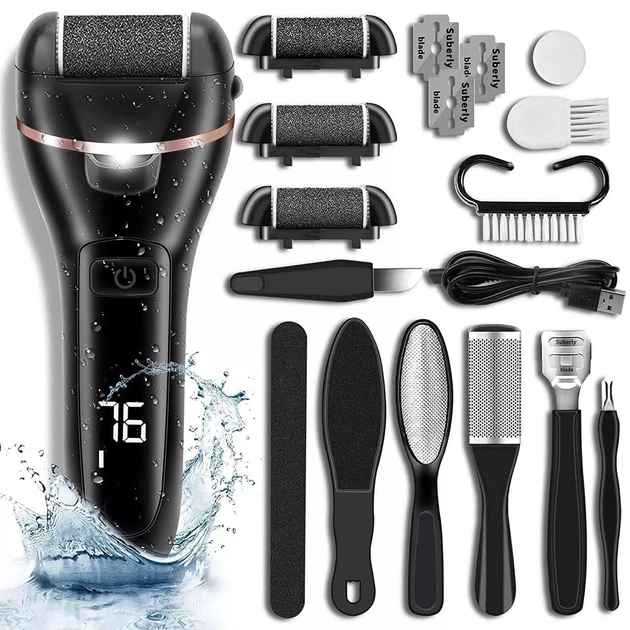 Пемза для ніг акумуляторна з LCD-дисплеєм Чорний (2118111551)