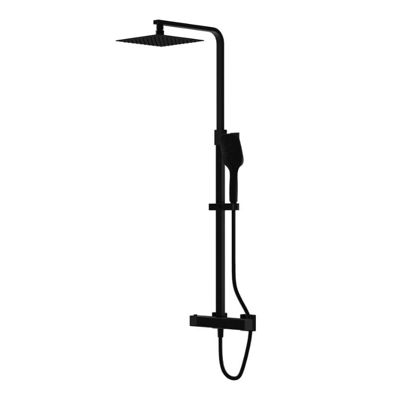 Душова система Lavita Cetus з термостатом латунь Чорний матовий (5900378346210)