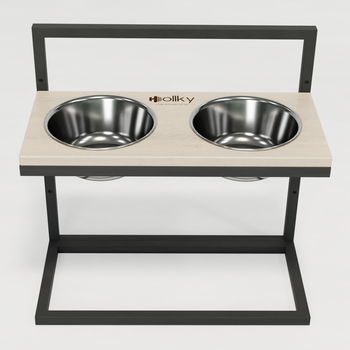 Миски на регулируемой подставке для больших собак Hollky Flex L 2х1,8 л (FL-502850-GRWH) - фото 9
