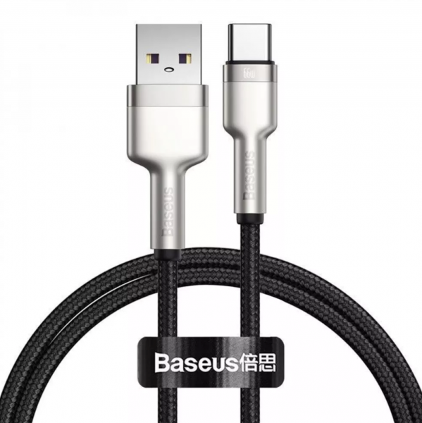 Кабель BASEUS Cafule Metal Data USB для Type-C 66 W 0,25 м Black