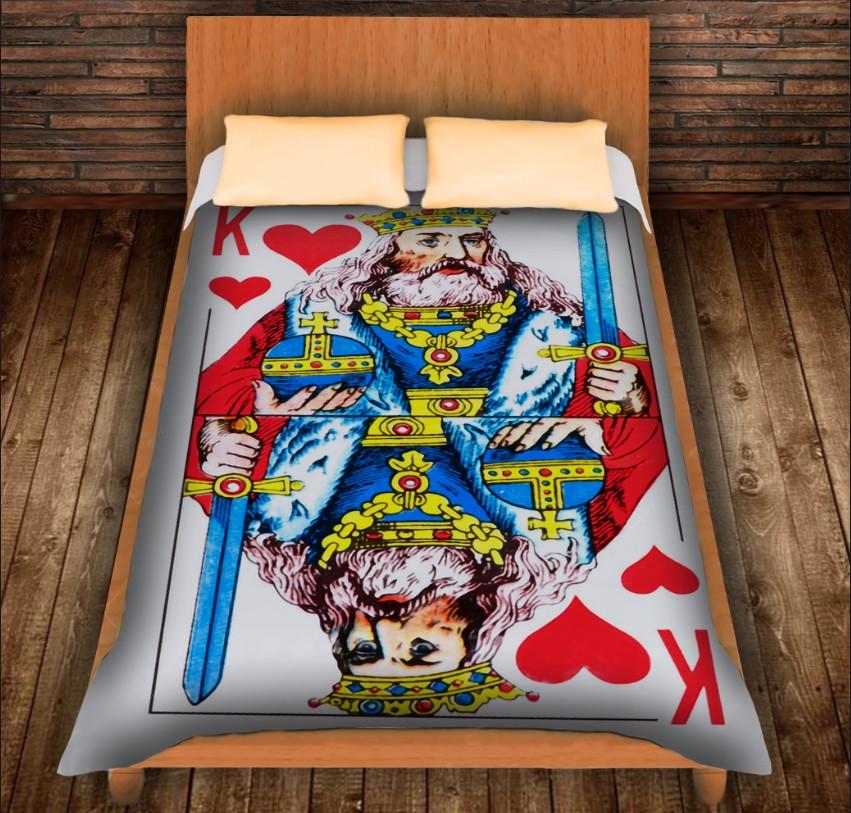 Плед с 3D принтом Игровые Карты Красный Король 150x200 см (epi_0386)