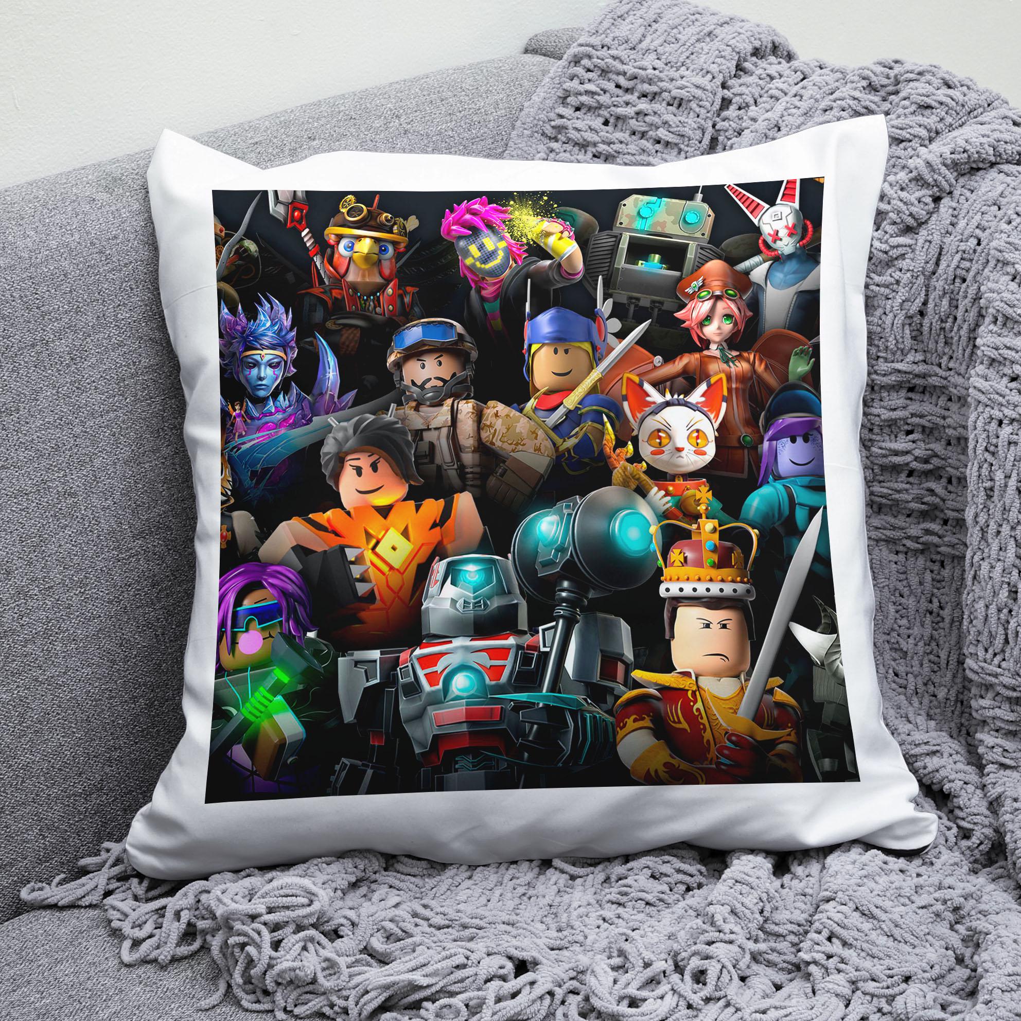 Плюшева подушка квадрат з принтом гри Roblox