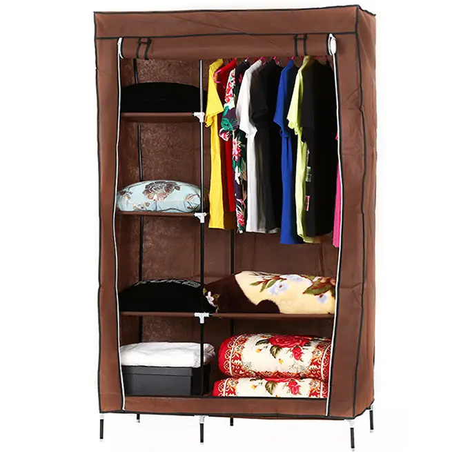 Шафа тканинна складана STORAGE WARDROBE 88105 105x45x170 см Коричневий (28207074)