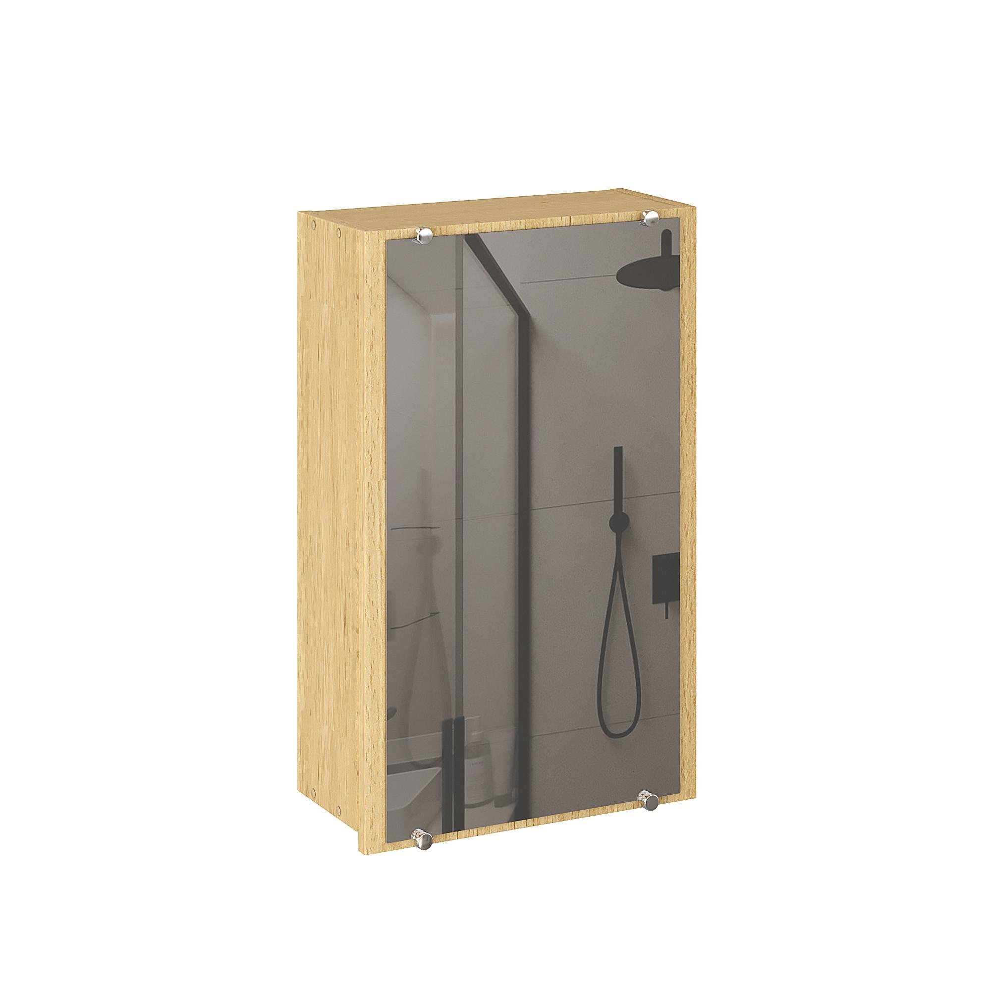 Шафа с дзеркалом у ванну Компаніт 40х17х64 см Бук - фото 3 Шафа с дзеркалом у ванну Компаніт 40х17х64 см Бук - фото 3