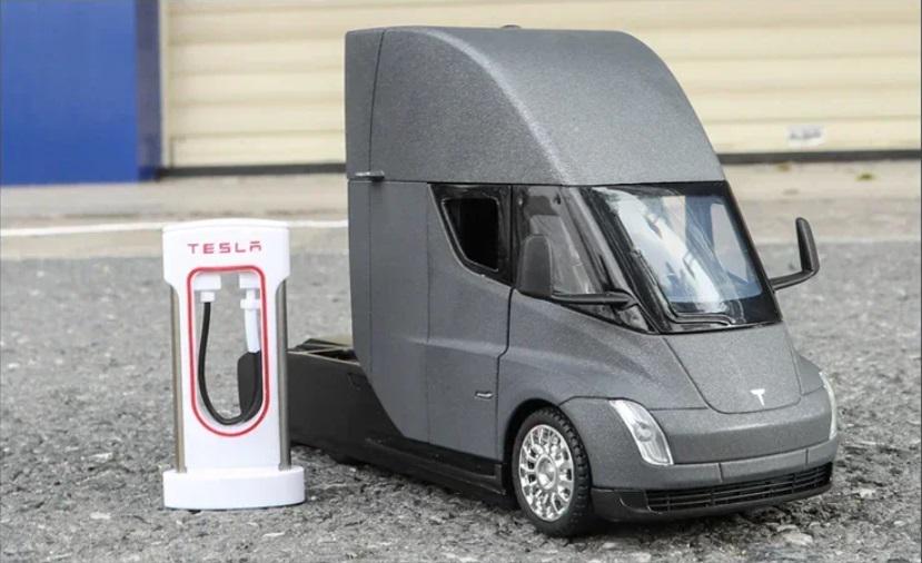 Модель автомобіля Tesla Semi металева Чорний (21572957)