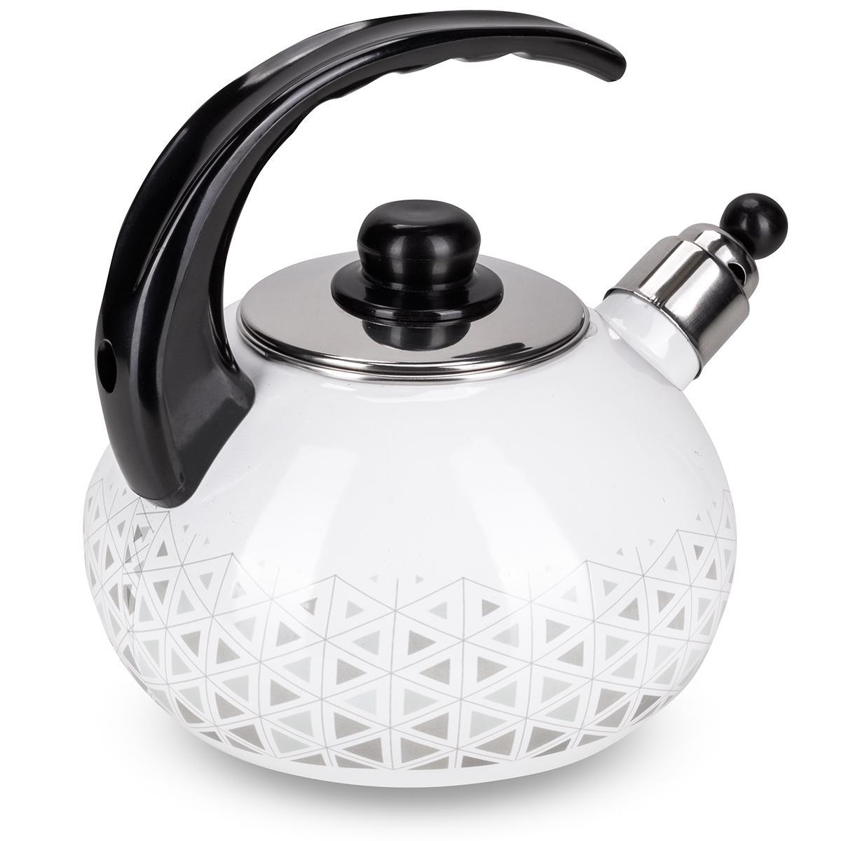 Чайник со свистком Kamille KM-1037 с рисунком из эмалированной стали 2,5 л Белый (150-84-1037) - фото 4 Чайник со свистком Kamille KM-1037 с рисунком из эмалированной стали 2,5 л Белый (150-84-1037) - фото 4