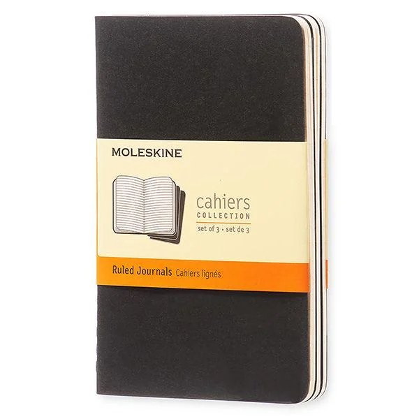 Набор блокнотов Moleskine Cahier 3 шт. Черный (QP311)