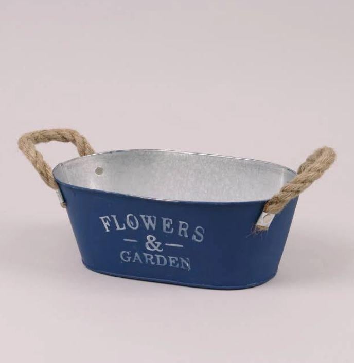 Кашпо металлическое овальное Flowers & Garden (39379)