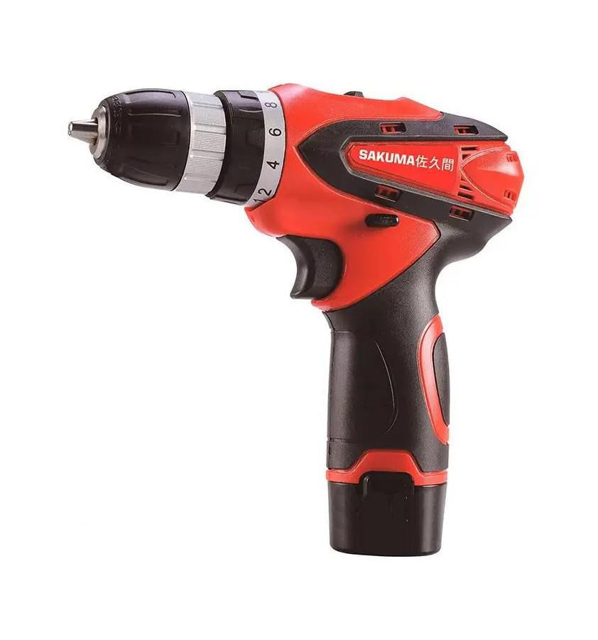 Шуруповерт в чемодане 2 аккумулятора с набором инструментов 12V (17102)