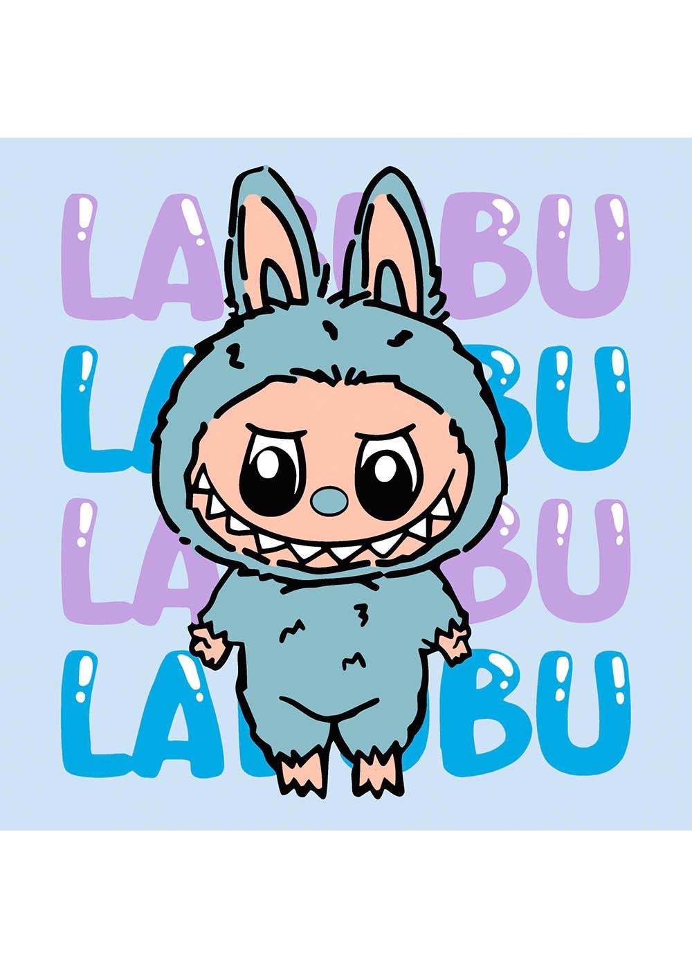 Картина по номерам Ideyka Он лабубу 25х25 см (KHO1283)