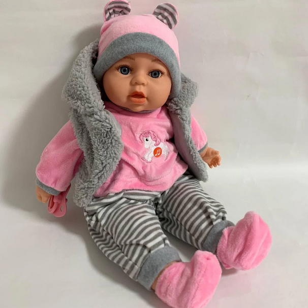 Лялька Мій малюк із соскою читає вірш українською мовою 45 см (M 5424 UA)