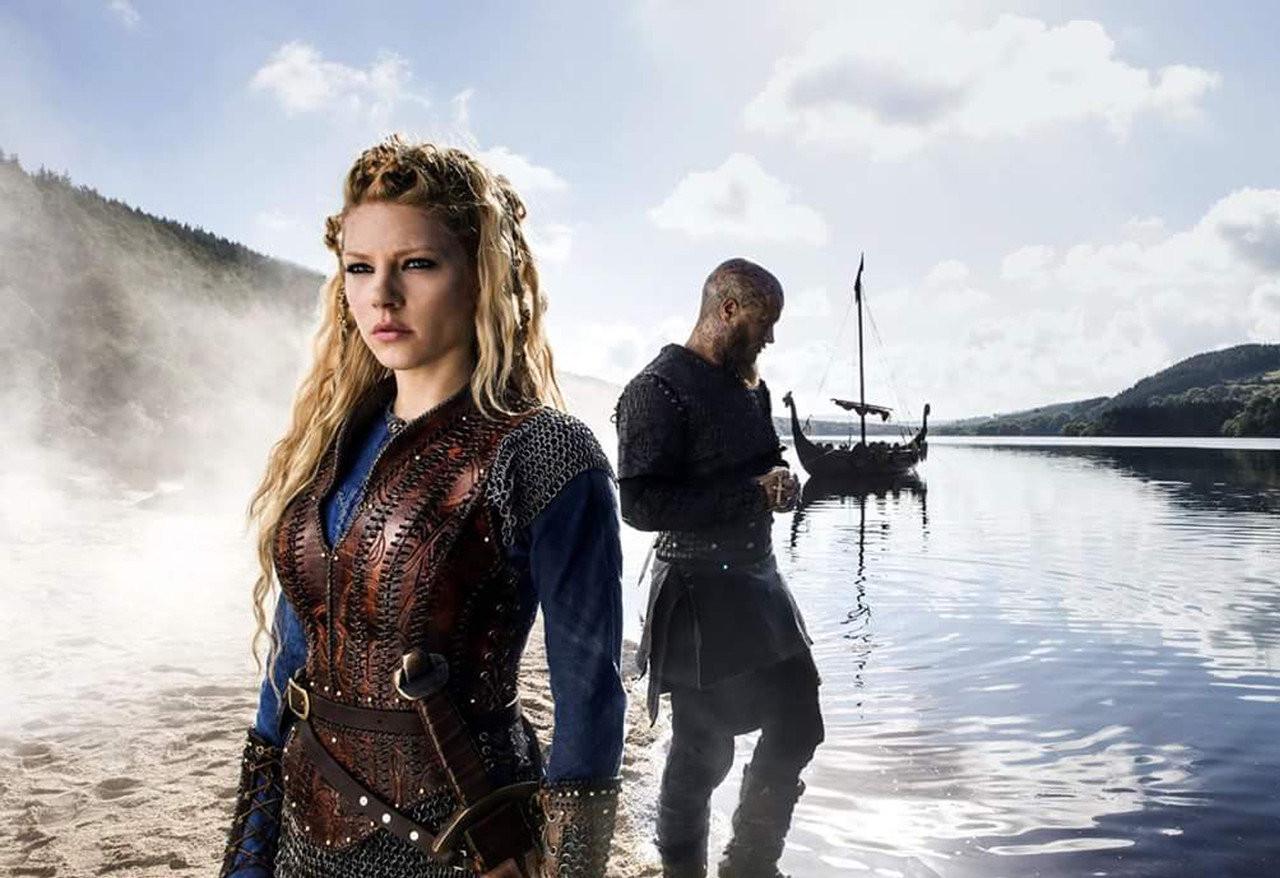 Картина Викинги Рагнар и Лагерта у реки (DS459.197)