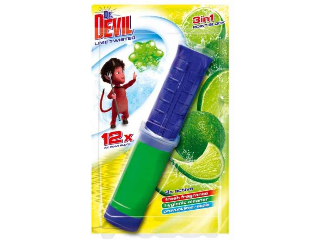 Блок для туалетів Dr.Devil Точковий 3in1 Лаймовий Твістер (899482)