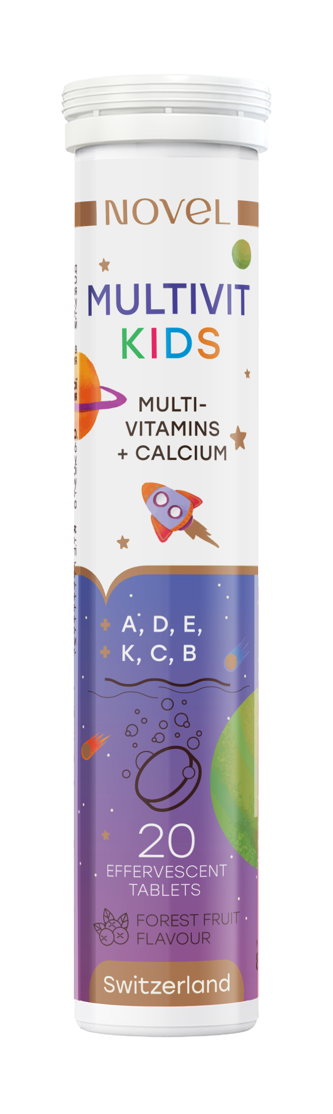 Витамины Novel Multivit Kids таблетки шипучие 20 шт. - фото 1 Витамины Novel Multivit Kids таблетки шипучие 20 шт. - фото 1